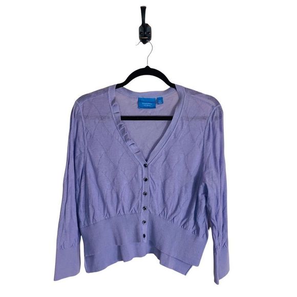 5 for $30 Simply Vera Wang Lightweight Cardigan Lilac Purple Petites XLP PXL - Picture 1 of 4